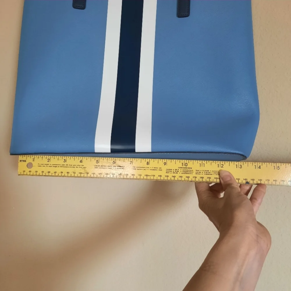 Michael Kors Blue and White Tote Bag